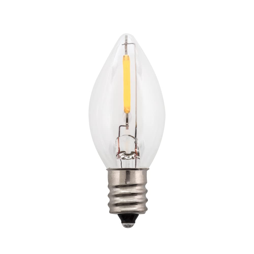 Creative Hobbies Led Night Light Bulbs, 4W 5W 6W 7W Incandescent Equivalent, C7 Candelabra Base, Indoor And Outdoor Christmas Li