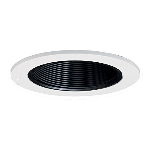 Halo Recessed 993P-6PK Trim Coilex Baffle White Trim with Black Baffle, 4