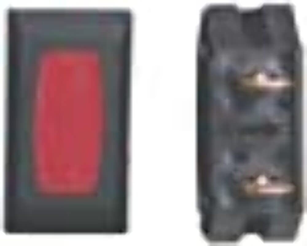 Diamond Group 12V Black With Red Lamp Indicator - Metal & Crystal Construction