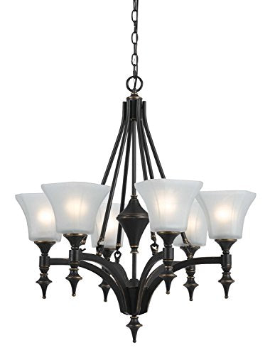 Cal Lighting Fx-3541/6 Transitional Six Chandelier Lighting Accessories, Bronze