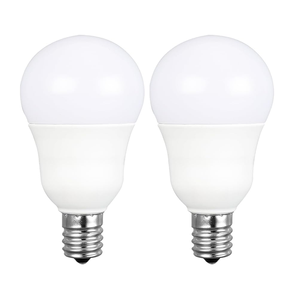 LIDESENMO E17 LED Ceiling Fan Light Bulbs, 5W (40W Equivalent), Warm White 3000K, Non-Dimmable, A15 G14 Globe, 2