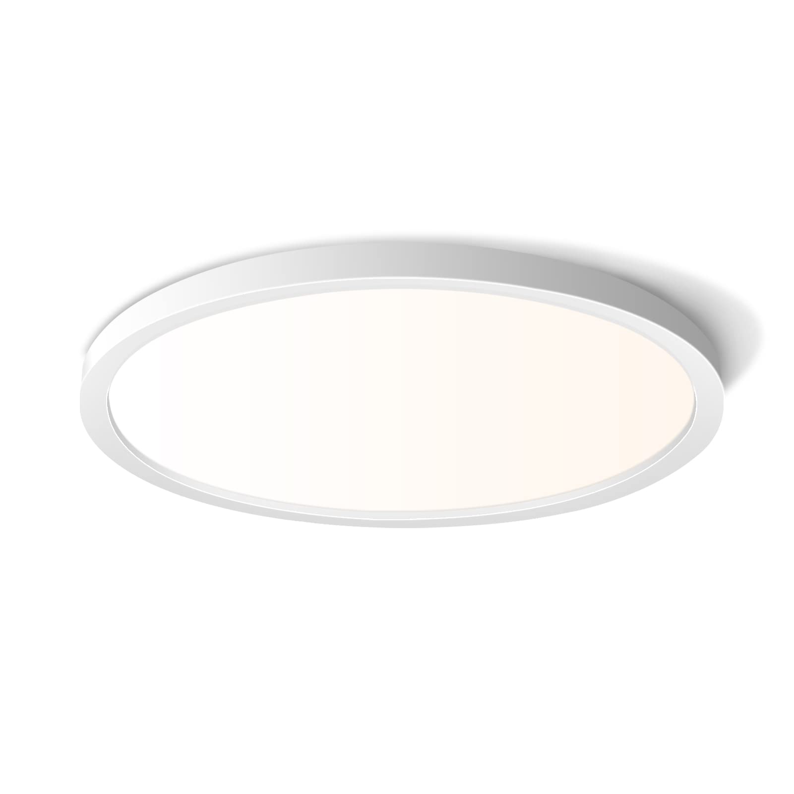 inShareplus 9 Inch LED Flush Mount Ceiling Light, Nature White, 18W Slim Design for Living Room, Bathroom, Kitchen