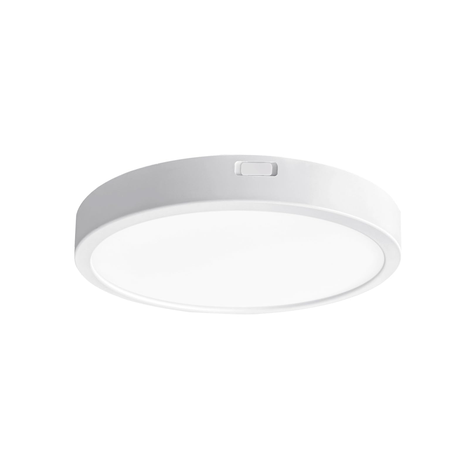 Sofiton 9 in. New-Ultra-Low Profile Edgelit Integrated LED 5CCT Selectable Flush Mount Light Surface Mount Light, White