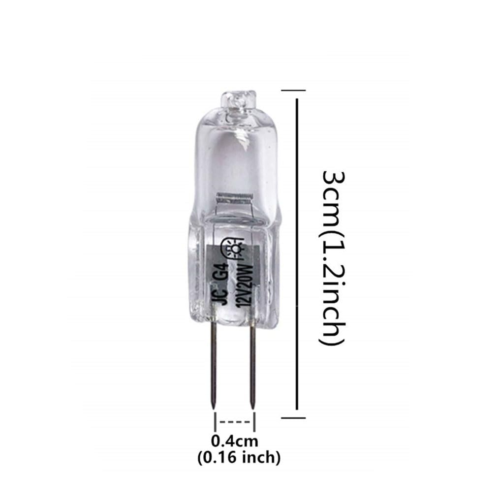 VSTAR G4 12V 20W Halogen Bulb, Clear Bi-Pin Light, 10 Pack - Perfect for Home Lighting and Fixtures