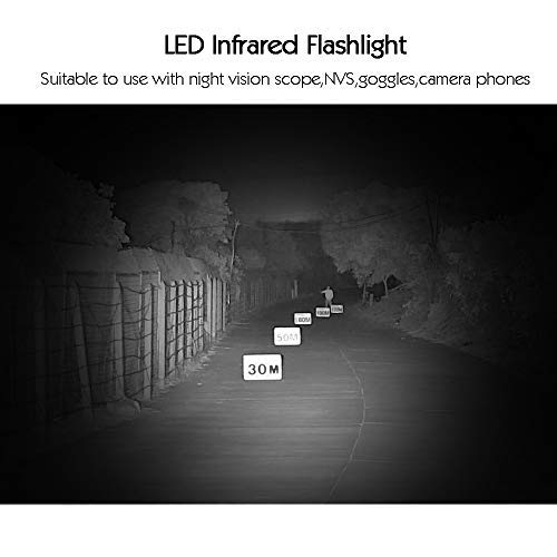 Souyos IR Illuminator Flashlight, 850nm LED Night Vision Torch, Adjustable Focus, Black, Model 8595775194