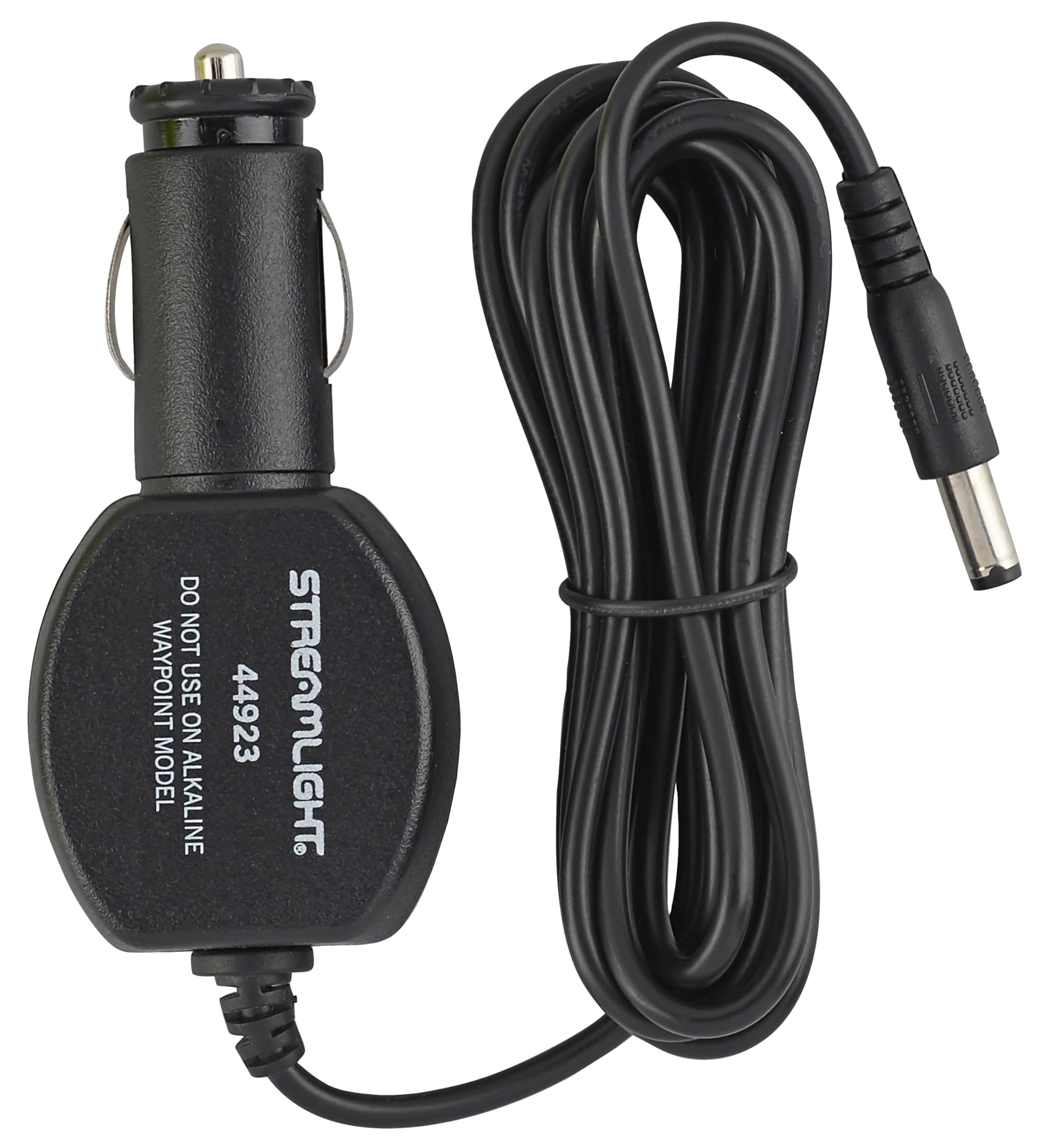 Streamlight 44923 12V DC Cord for Waypoint 300, Super Siege, BearTrap, Li-ion Bank Charger, Black, One Size, Plastic