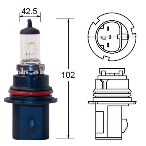 Hella H71070327 Optilux XB Series HB1 9004 Xenon White Halogen Bulbs, 12V, 100/80W, 2 Pack