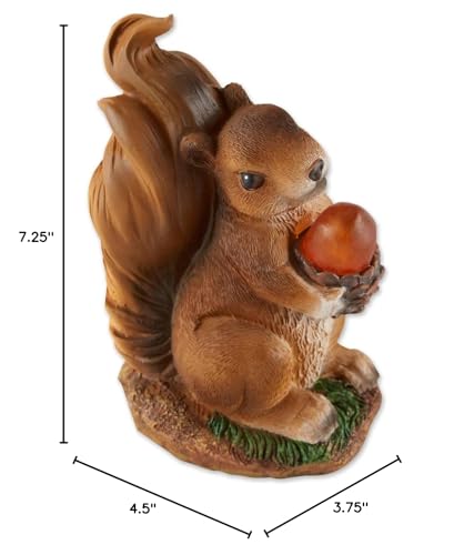 Summerfield Terrace Solar-Powered Light-Up Squirrel Statue