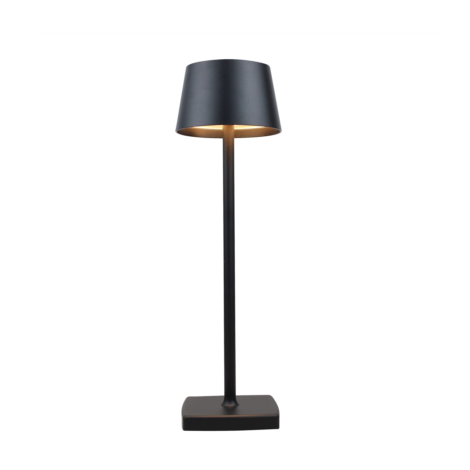 amhshkou Rechargeable led Cordless Desk lamp,Aluminum, dimmable, Suitable for Indoor and Outdoor Lighting Black