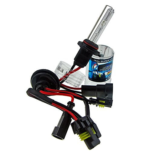 Troniz H10 9145 9005 Xenon HID Bulbs 35W Super Bright Headlight Replacement, 10000K Deep Blue, Pack of 2