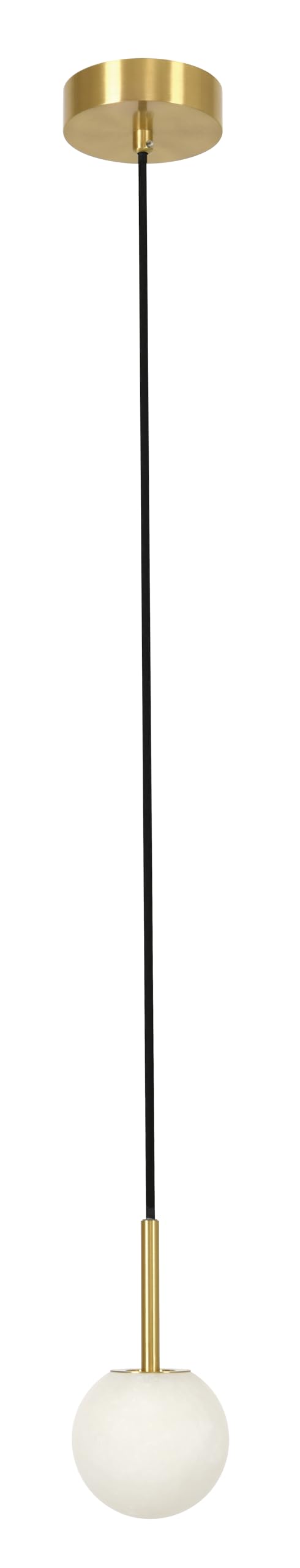 Beacon Lighting Lucent 4-inch Pendant in Brass/Alabaster