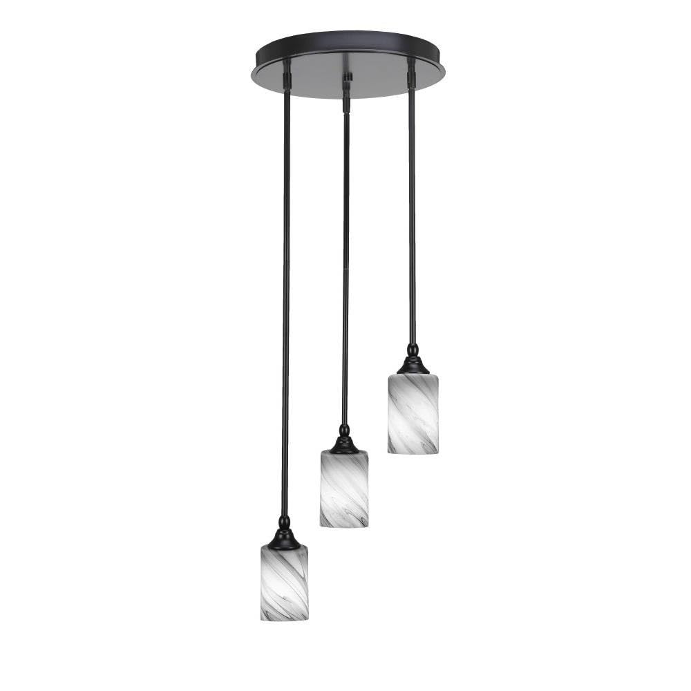 Empire 3 Light Cluster Pendalier in Matte Black (2143-MB-3009)