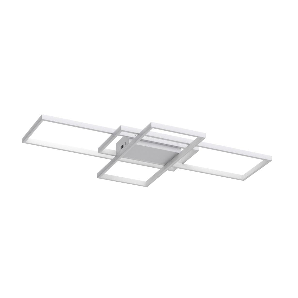 Jaycomey Modern Ceiling Light Dimmable Led Chandelier With Remote Control,50W 3-Layer Square Ceiling Lamp Acrylic Flush Mount Ce