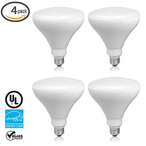 TCP LED BR40 Reflector Lamp, 17W, Dimmable, Cool White, 4100K, 4 Pack