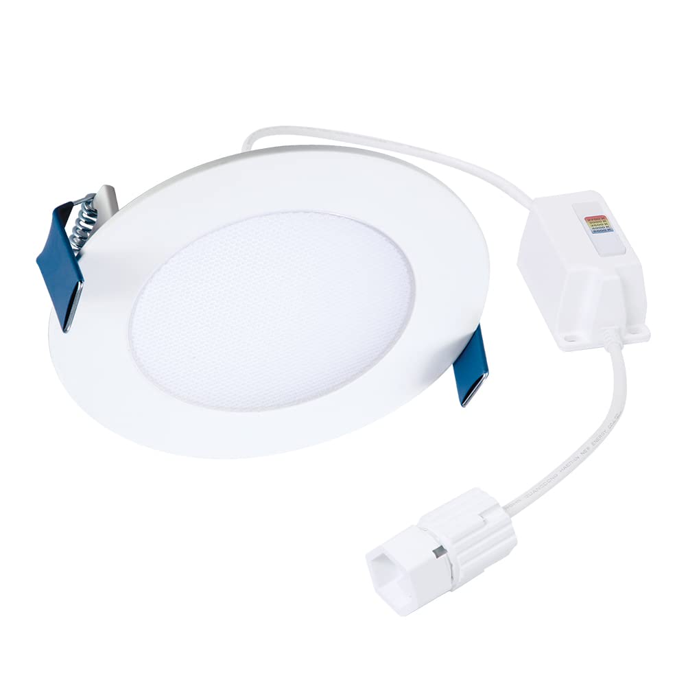 HALO Quicklink 4 Inch Canless Ultra-Thin Recessed Lighting LED Wafer Light for Ceiling and Shower - 1 Pack Add on Fixture - 640 