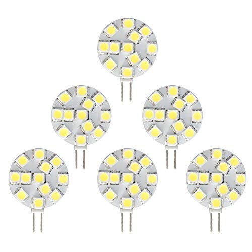 Dream Lighting LED G4 Replacement Bulb, Dimmable, Pure White, Pack of 6, Model 0211311NX6