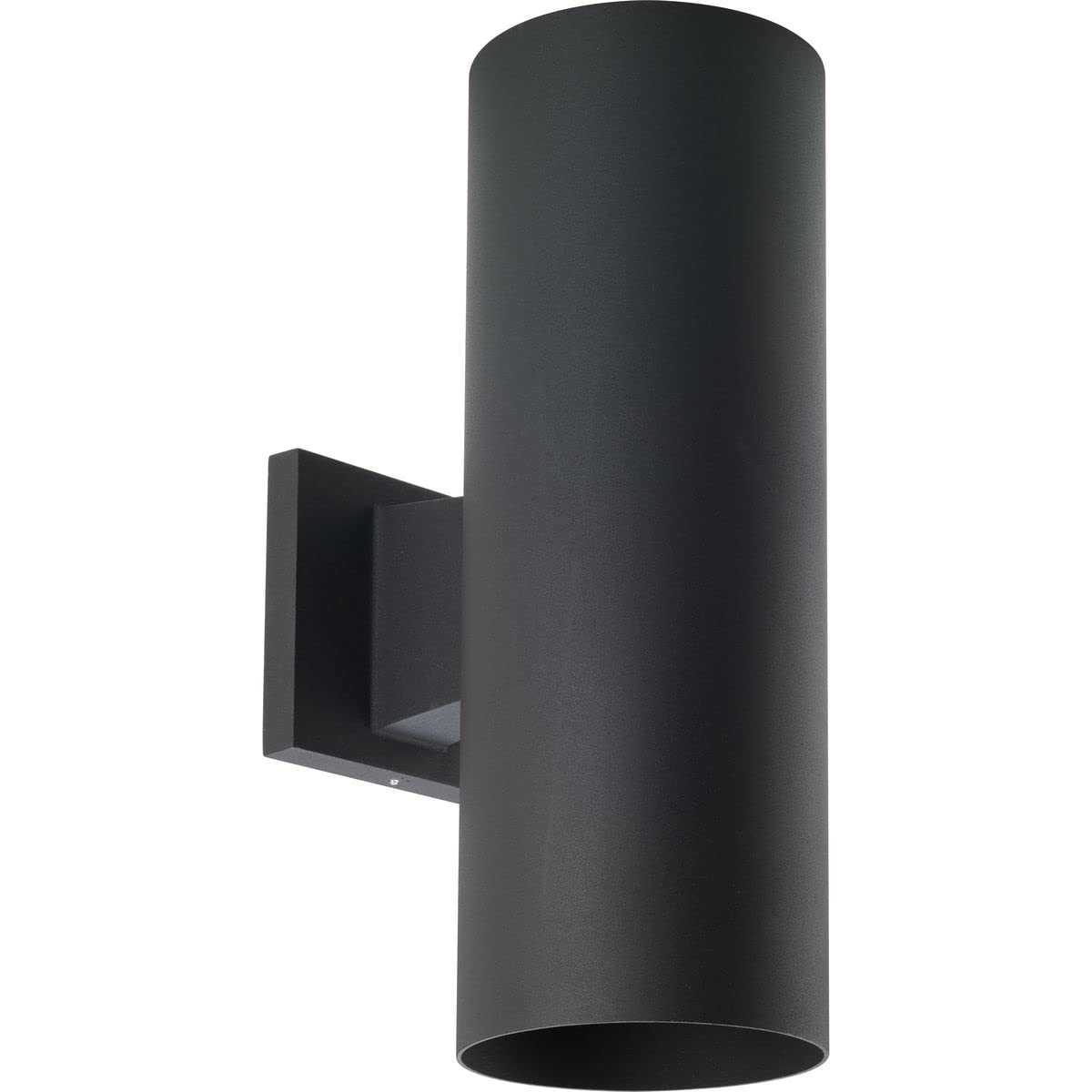 Progress Lighting 5-Inch Cylinder Outdoor LED Wall Sconce, 2-Light, Black, Model P5675-31/30K