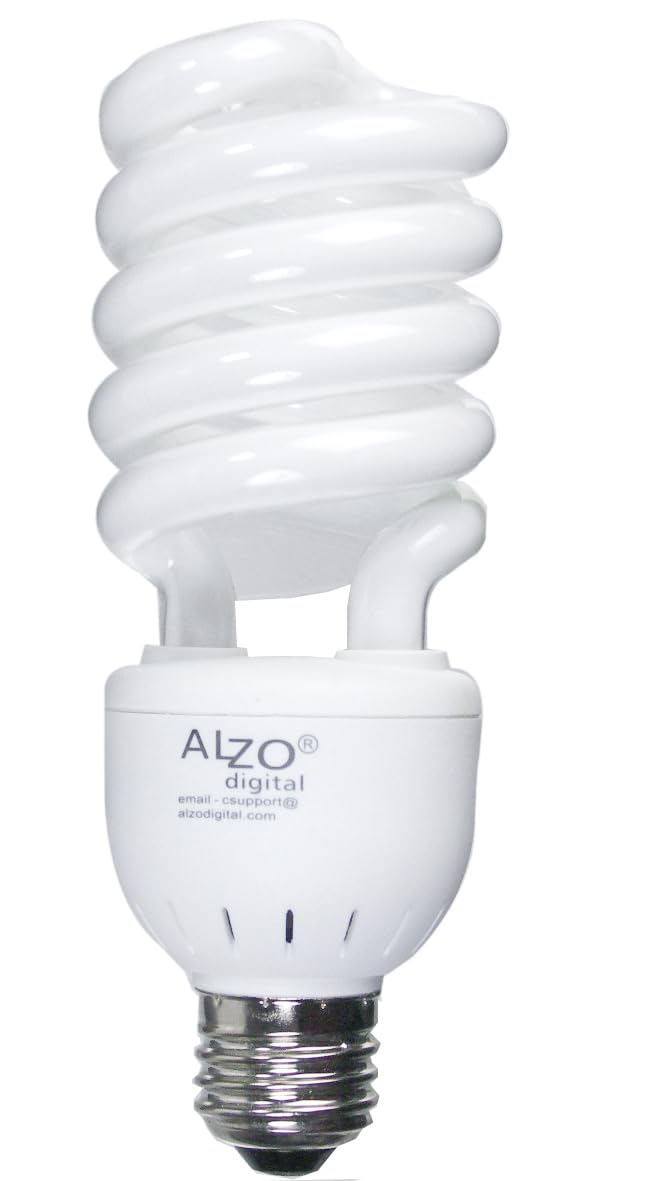 Alzo 27W Full Spectrum Cfl Light Bulb 5500K, 1300 Lumens, 120V, Daylight White Light