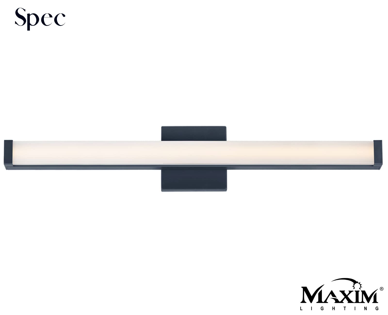 Maxim 52004Bk Spec Collection 30 Inch Dimmable Led Bathroom Vanity Light I 3000K I Black I Modern Contemporary Light Fixture I P