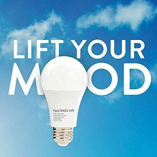 Norbsmile Full-Spectrum Sunlike    Premium A19 Led Light Bulb. Boosts Energy, Mood & Performance. Supports Circadian Rhythm. Nea