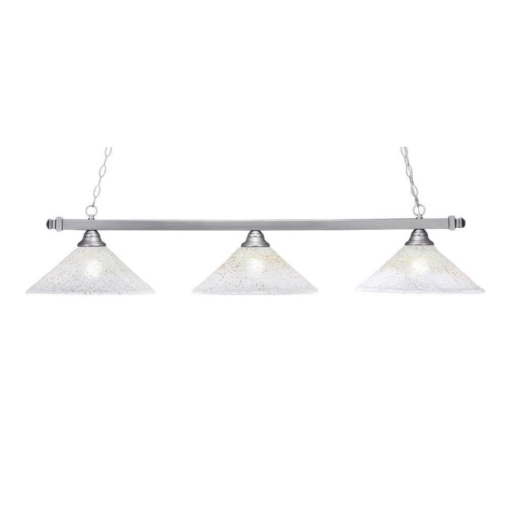 Square 3 Light Island in Brushed Nickel (803-BN-714)