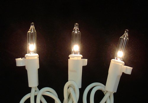 Lb International 100 Clear Mini Replacement Christmas Lights With Clips For Yard Art Decorations