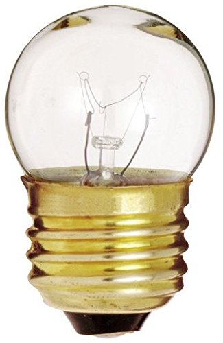 Satco S3794 S11 Incandescent Clear Light Bulbs, 7.5 Watt, 2500 Hour Life, 40 Lumens, Medium Base, 120 Volts, 20