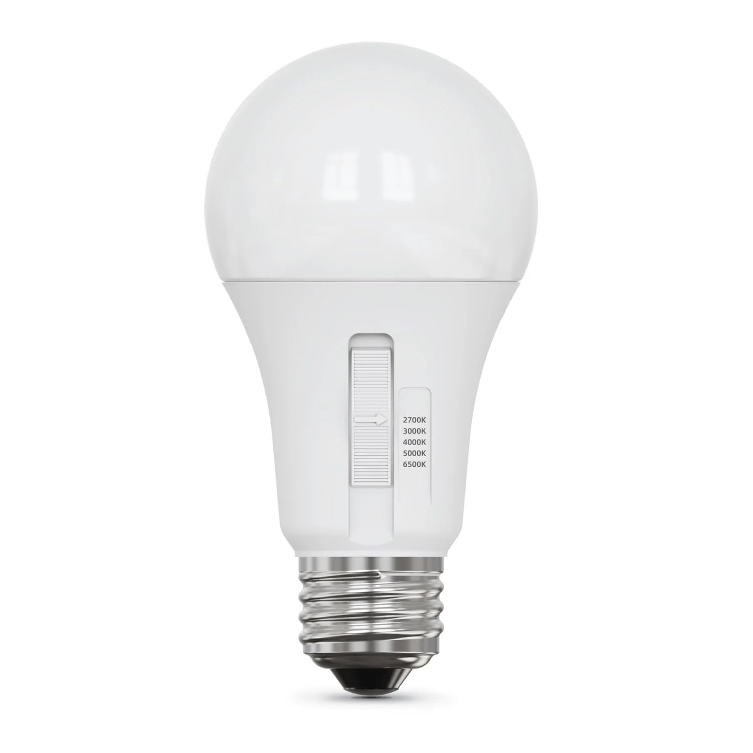 Feit Electric LED A19 Bulb - 60W Equivalent, 800 Lumen, 5-Color Options (2700K-6500K), Plastic, Model ART 1715914