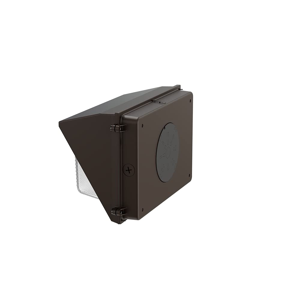 Lithonia Lighting 13" LED Wall Pack Light Fixture, 3-Way CCT 3000K/4000K/5000K, Dusk to Dawn, Dark Bronze, Model T