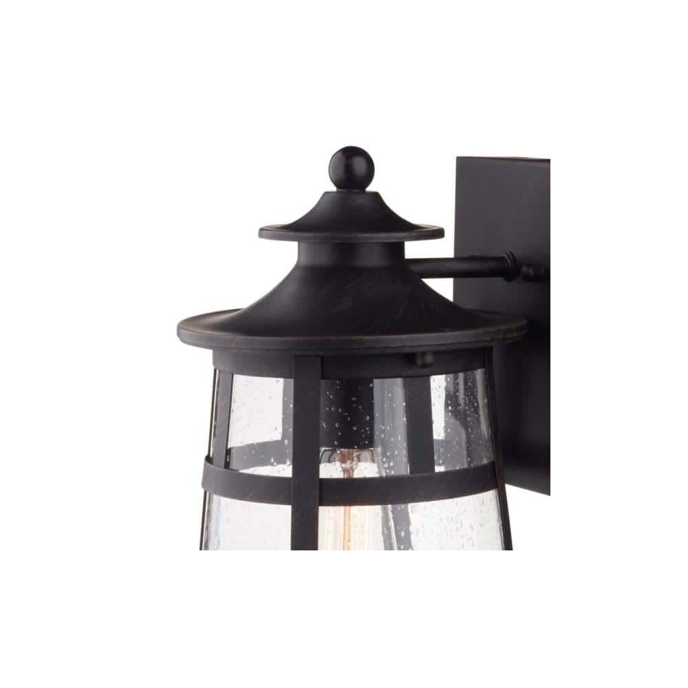 Globe Electric Wall Sconce Ezekiel Model 43574, One Size, Bronze, Plastic Material