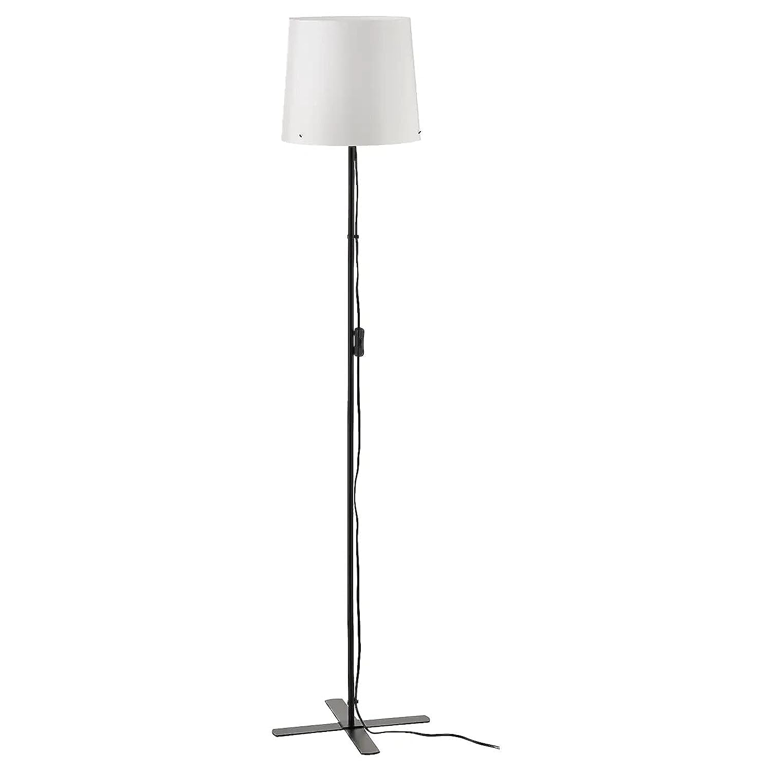 Ikea BARLAST Floor Lamp, Black/White, 150 cm (59 in), Polypropylene/Plastic/Steel