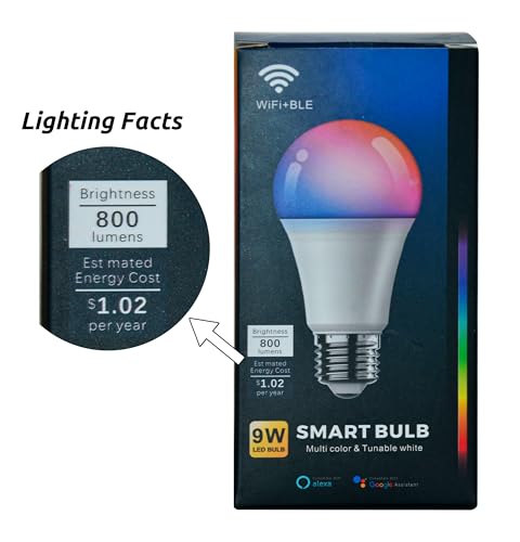 cozoo Bluetooth/WiFi RGB Bedside Table Lamp with 3 USB Ports & 2 Outlets, Dimmable LED Light for Home/Bedroom/Living Room
