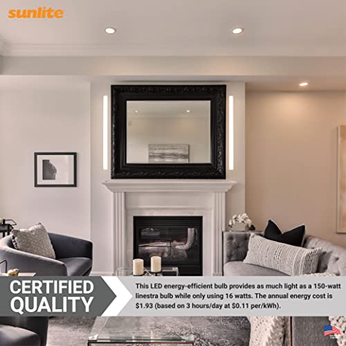 Sunlite 53155-Su Led Linestra Vanity Ln150 Replacement Light Bulb, 39 Inches, 16 Watt (150W Equivalent), Dimmable, S14S Base, 1300 Lumens, 1 Count (Pack Of 1), 27K-Warm White