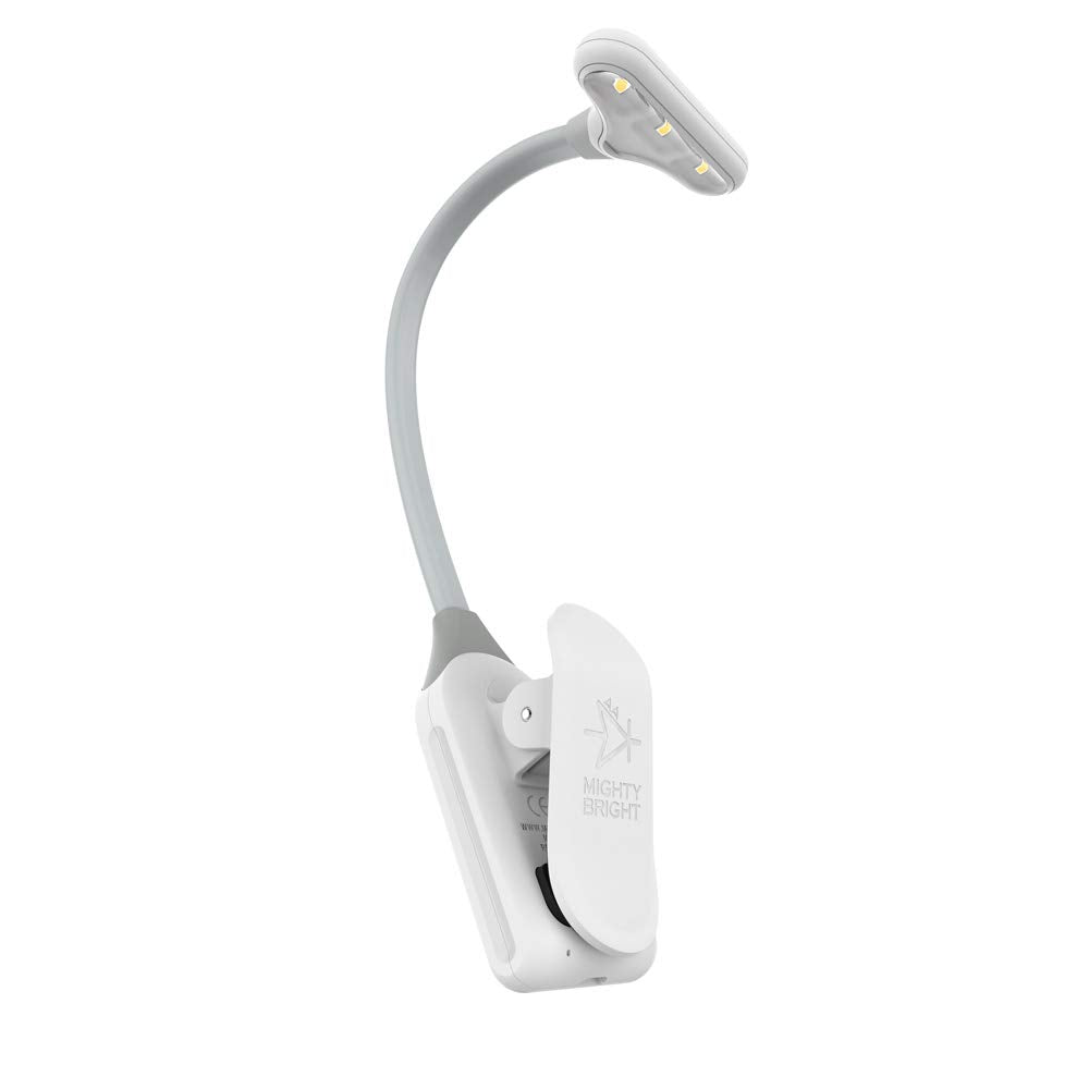 The Original Mighty Bright NuFlex Rechargeable Book Light, 35 Lumens of Warm Eye-Care Light, 3 Brightness Levels, 24 Hours of Ba