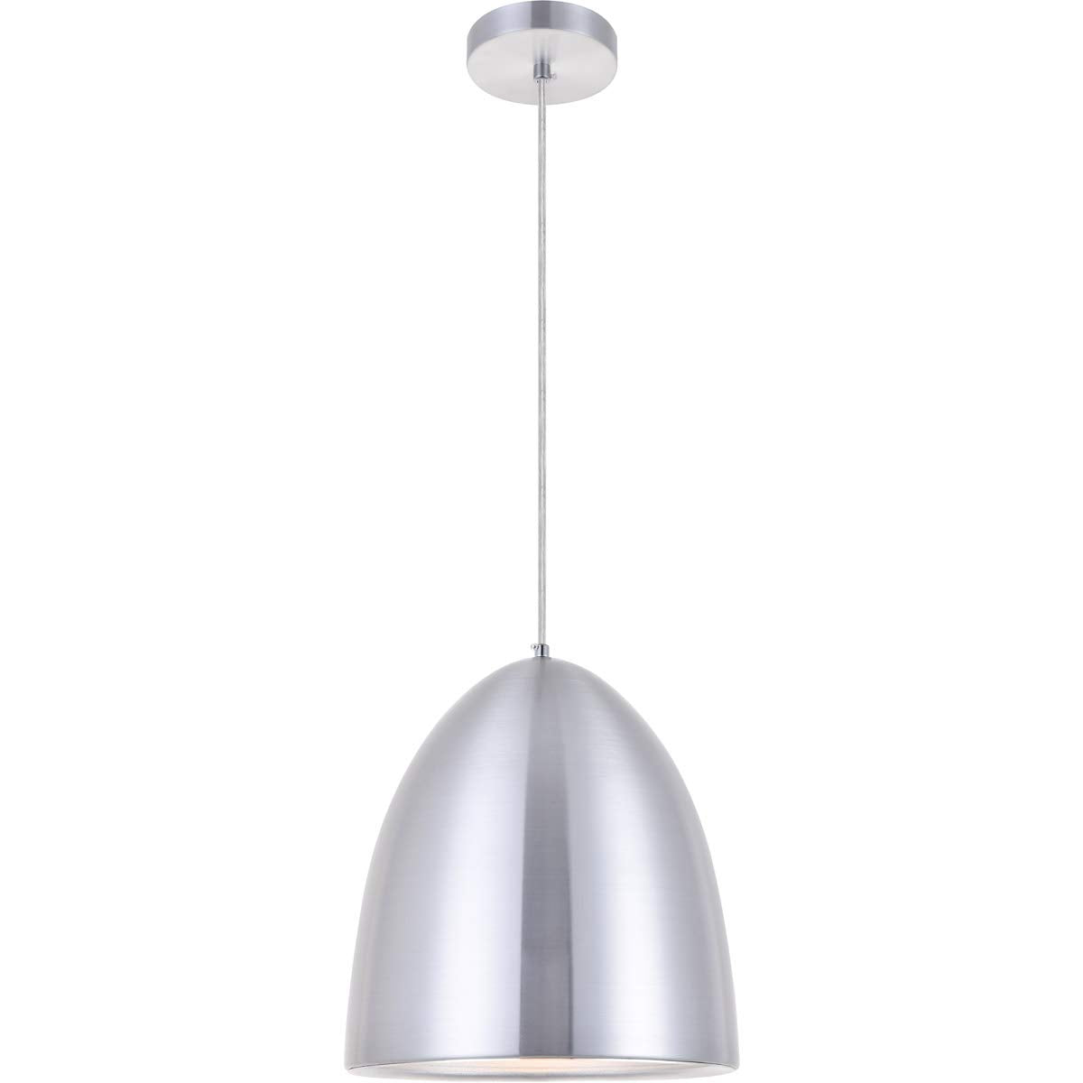 Living District Burnished Nickel Pendant Light - Modern 1 Light Fixture