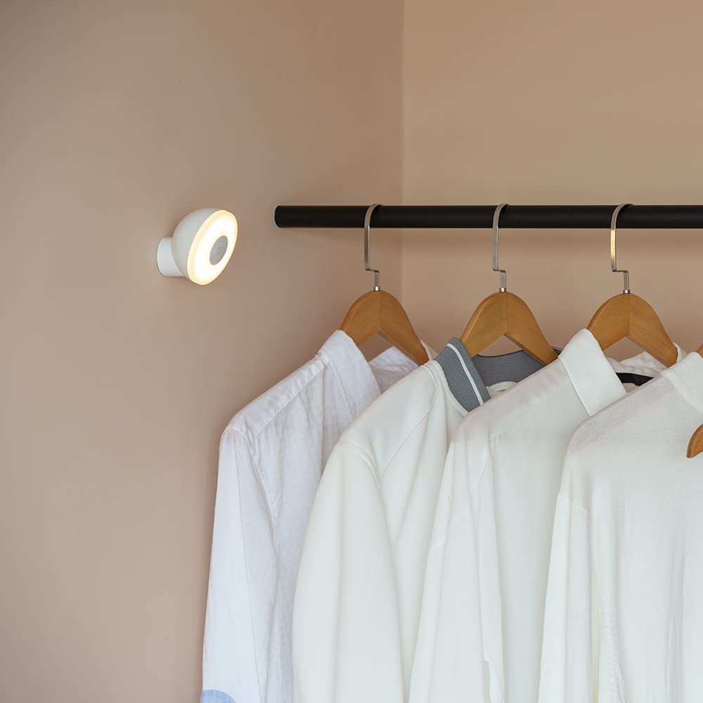 Xiaomi MI Motion Activated Night Light 2 - Bluetooth, 2800K Warm Yellow, Metal, White, Model: XM200055, Long Battery Life