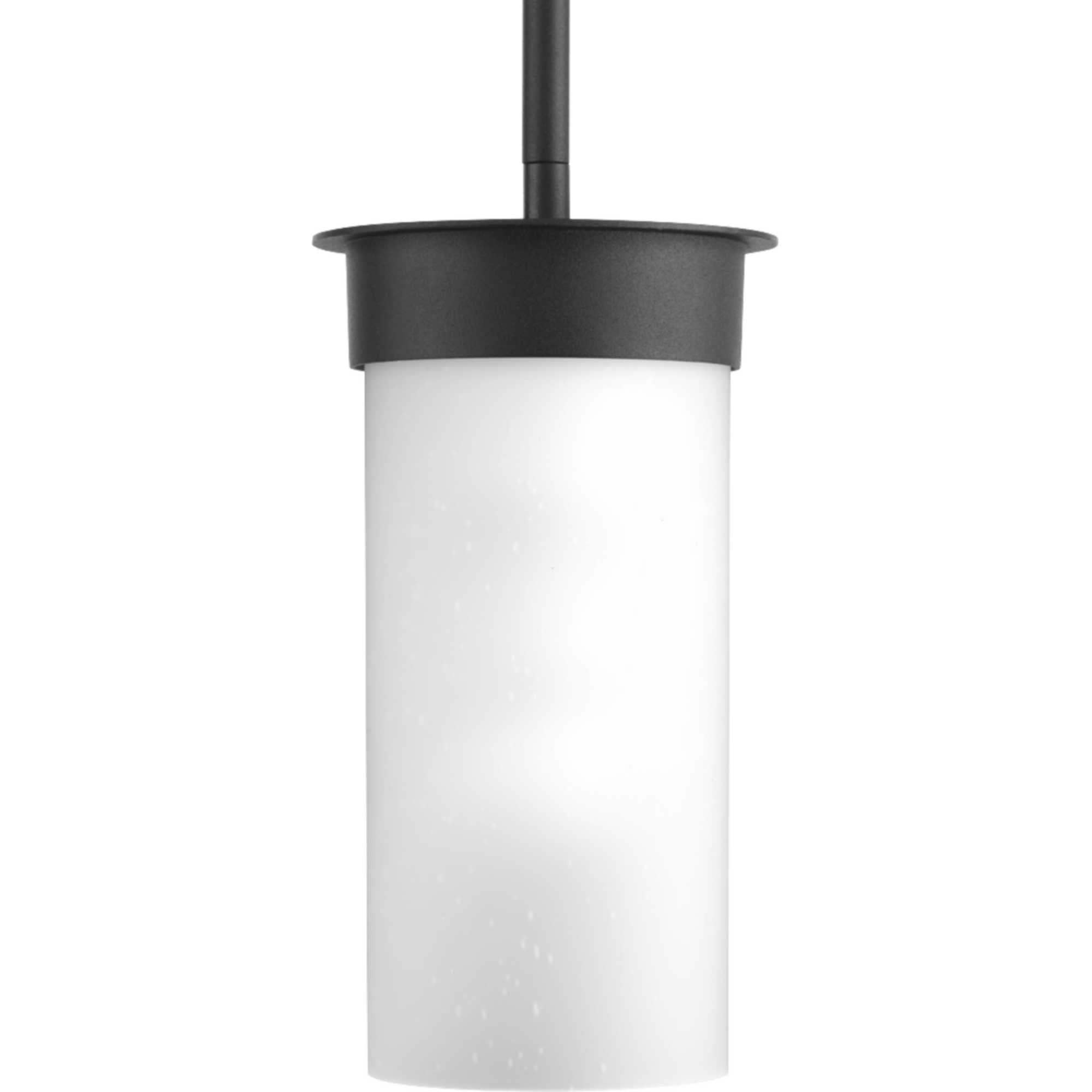 Progress Lighting Hawthorne 1-Light Outdoor Hanging Lantern, Etched Seeded Glass, Textured Black, Model P5513-31