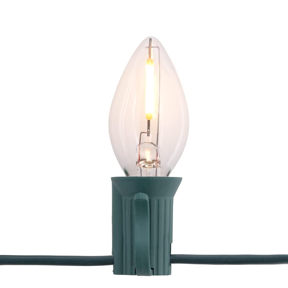 Creative Hobbies Led Night Light Bulbs, 4W 5W 6W 7W Incandescent Equivalent, C7 Candelabra Base, Indoor And Outdoor Christmas Li