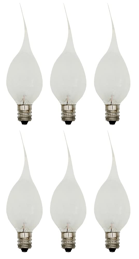 Creative Hobbies 5 Watt Silicone Dipped Country Candle Lamp Light Bulbs - Replacement Bulbs For Candles And Chandeliers - 6 Pack
