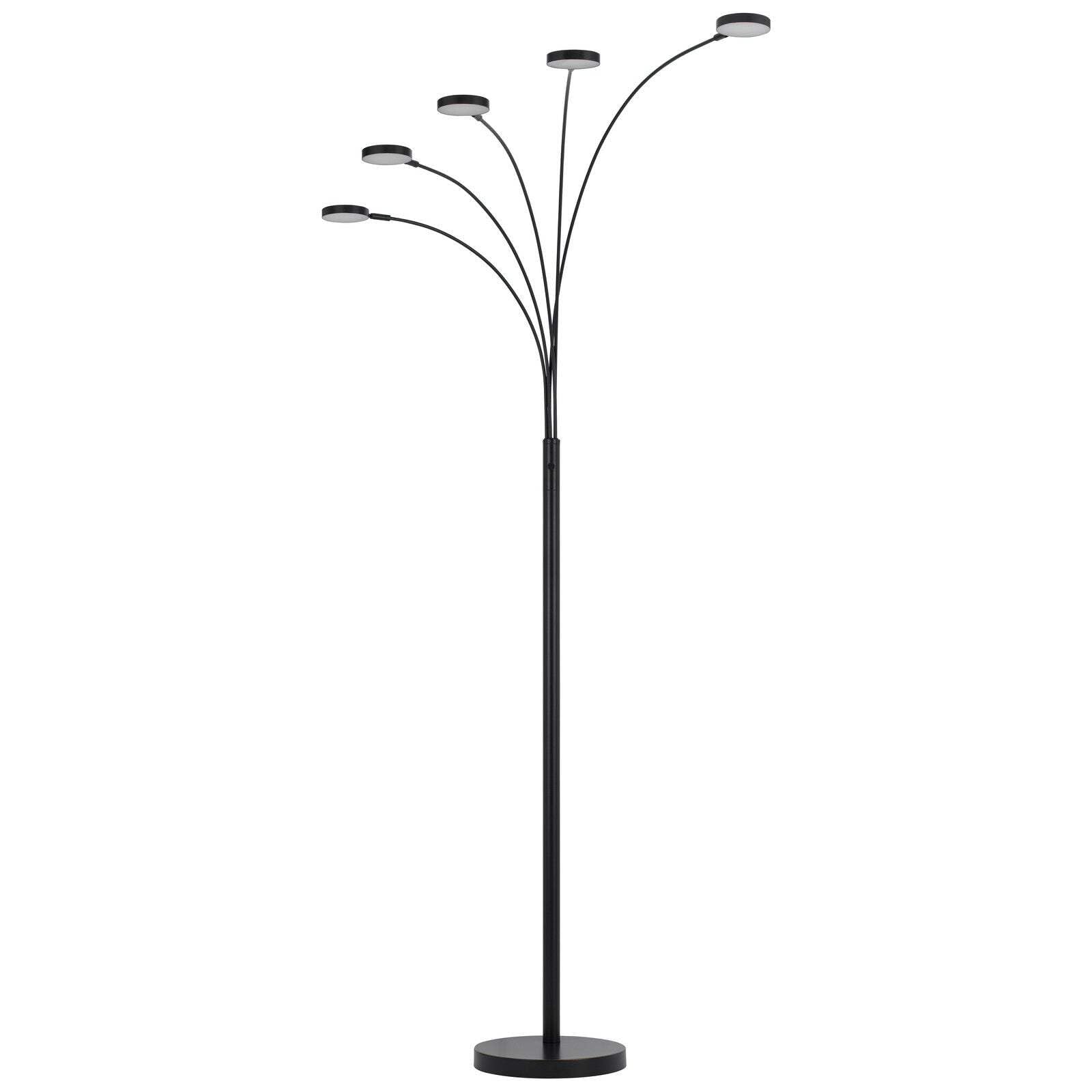 HomeRoots Five Light LED Arc Floor Lamp, 82 in., Metal, Bronze Finish
