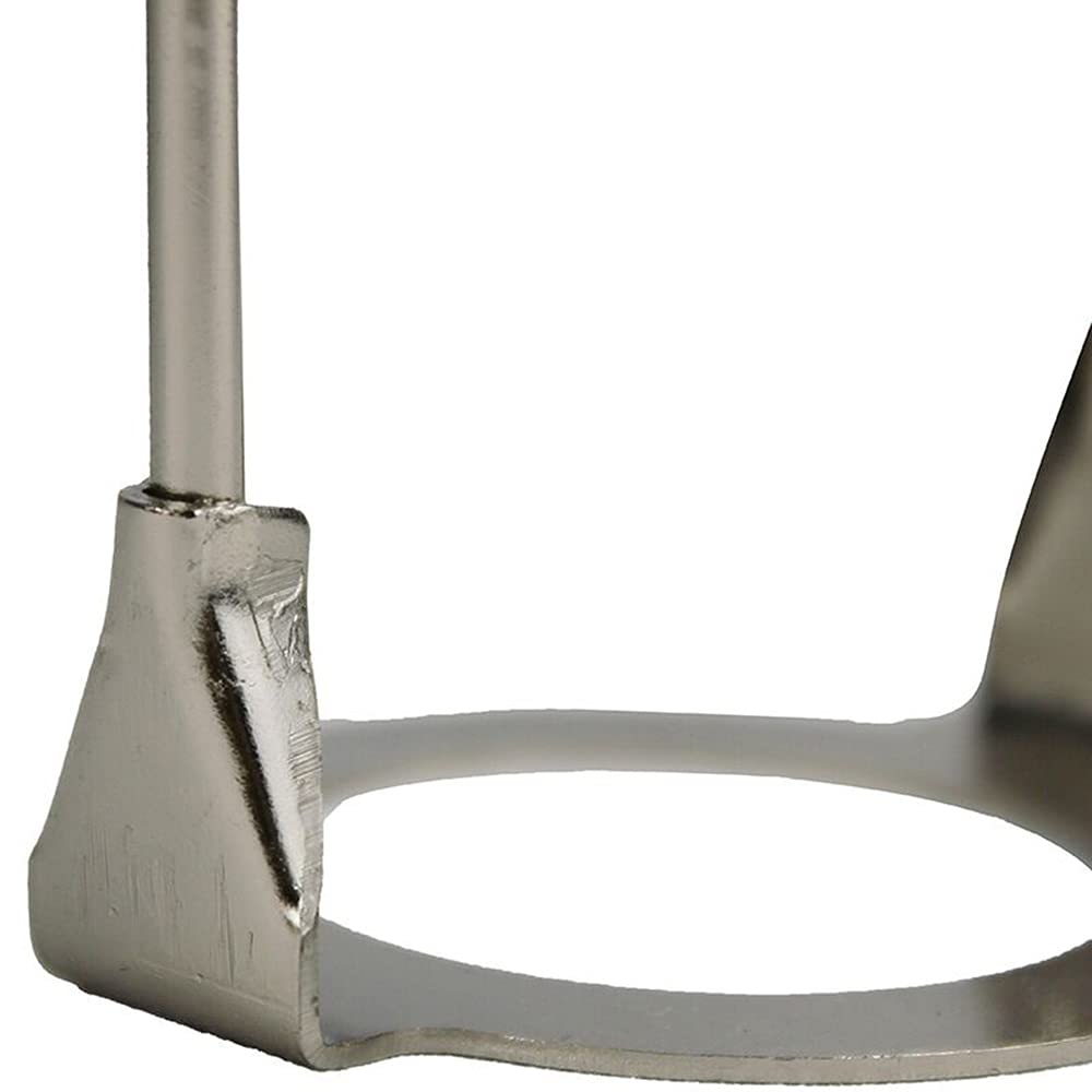 U/D UNO Fitter Adapter Lamp Shade Harp Holder, 6 Inch, Fits E26 Light Base, Silver, Vinyl Material