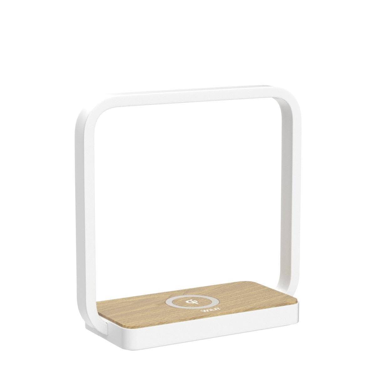 WILIT A13 Bedside Lamp with Qi Wireless Charger, 3-Step Dimmable Touch Control, White Metal for Living Room, Bedroom, Kids Room