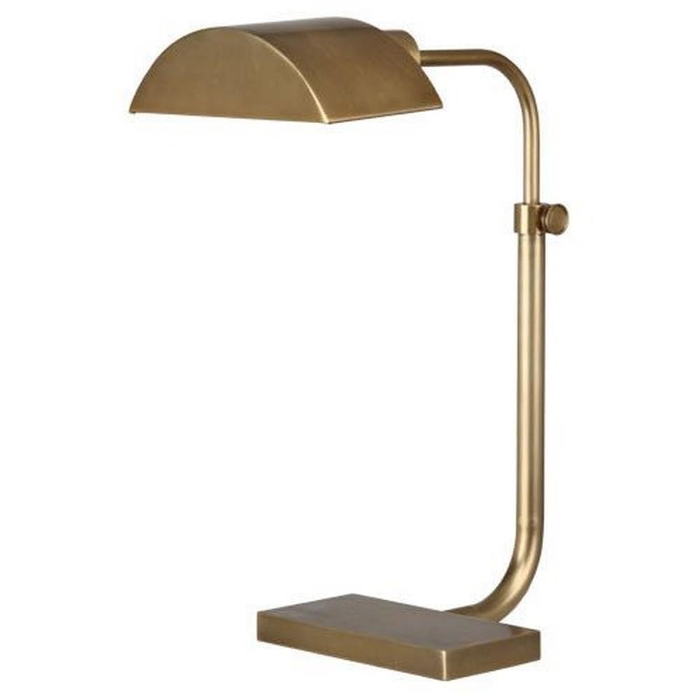 Robert Abbey 460 Lamps with Metal Shades, 23.25 x 8 x 23.25, Aged Natural Brass Finish