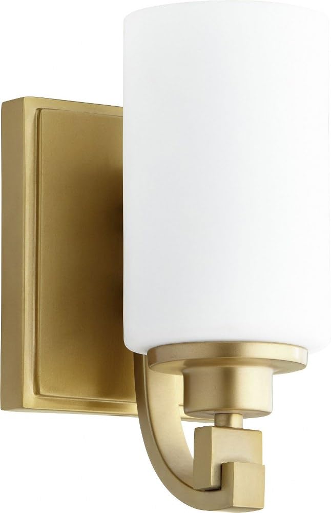 Quorum International Lancaster Collection One Light Wall Mount In Antique Brass Finish