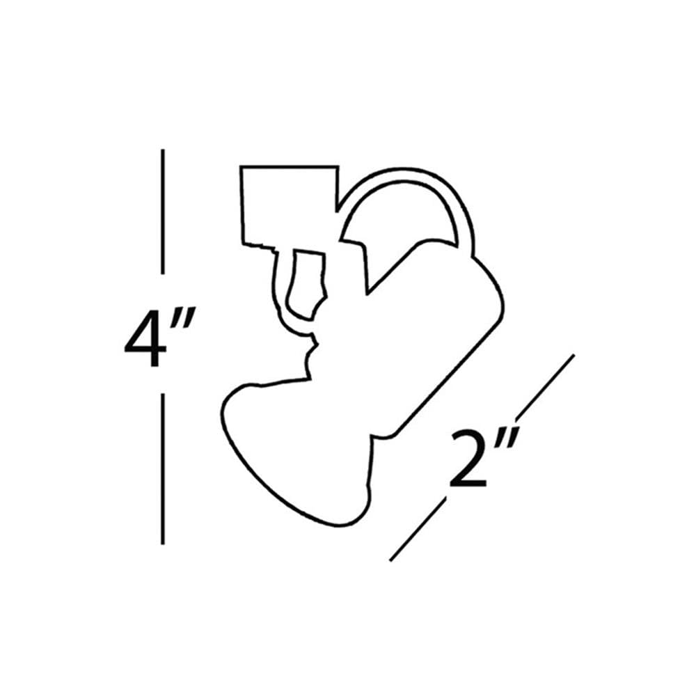 WAC Lighting TK-178 Track Head, Aluminum, 4.00inx2.50inx1.75in, White, Model LTK-178-WT