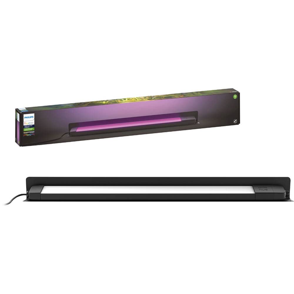 Philips Hue Amarant Outdoor Smart Light Bar - 20W LED, White & Color Ambiance, Black, Requires Hue Bridge, Weatherproof, Model 1746630V7