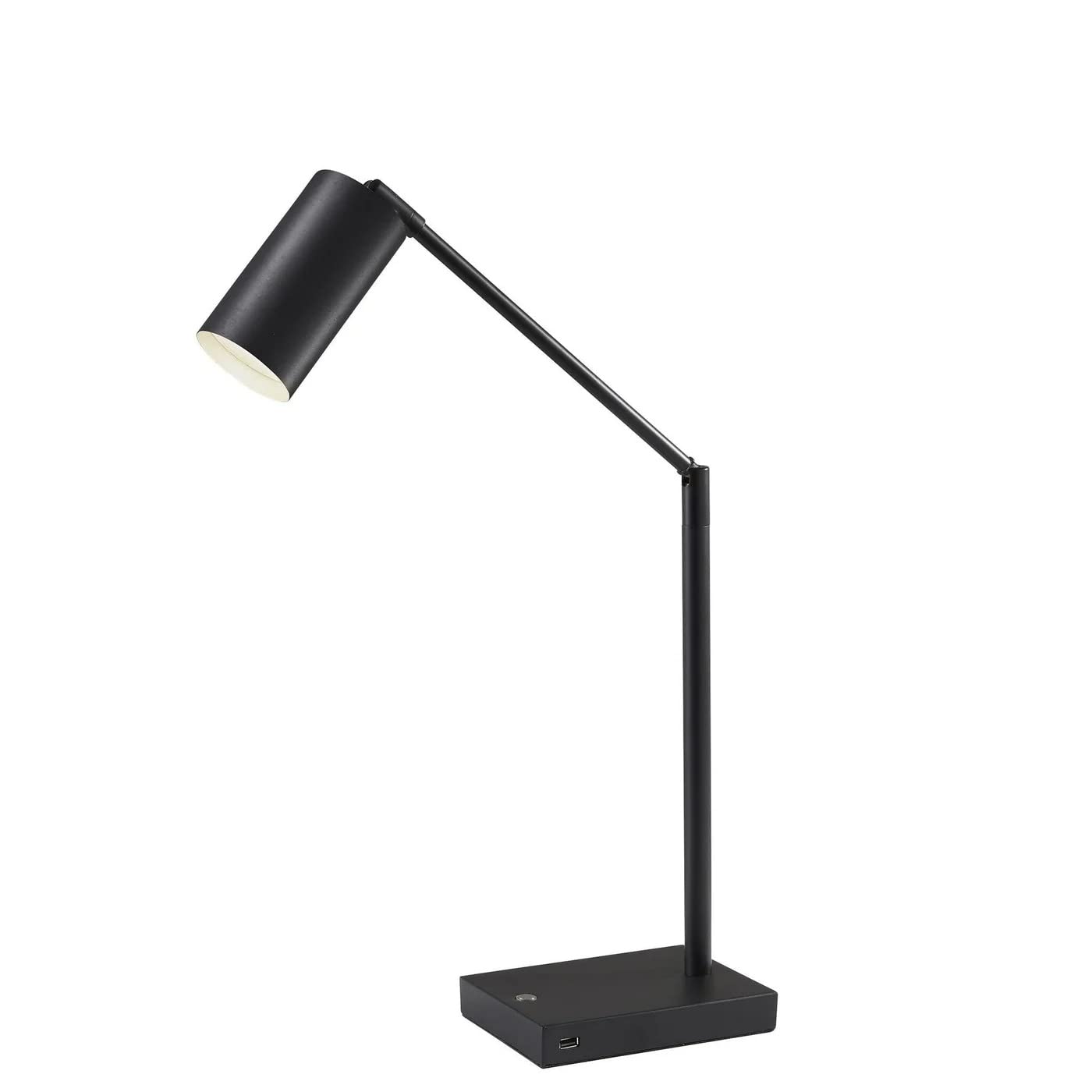 Adesso 4274-01 Colby LED Desk Lamp, 15.5-32.5 in., 9W Integrated LED, Black Painted Metal Finish, 1 Table Lamp