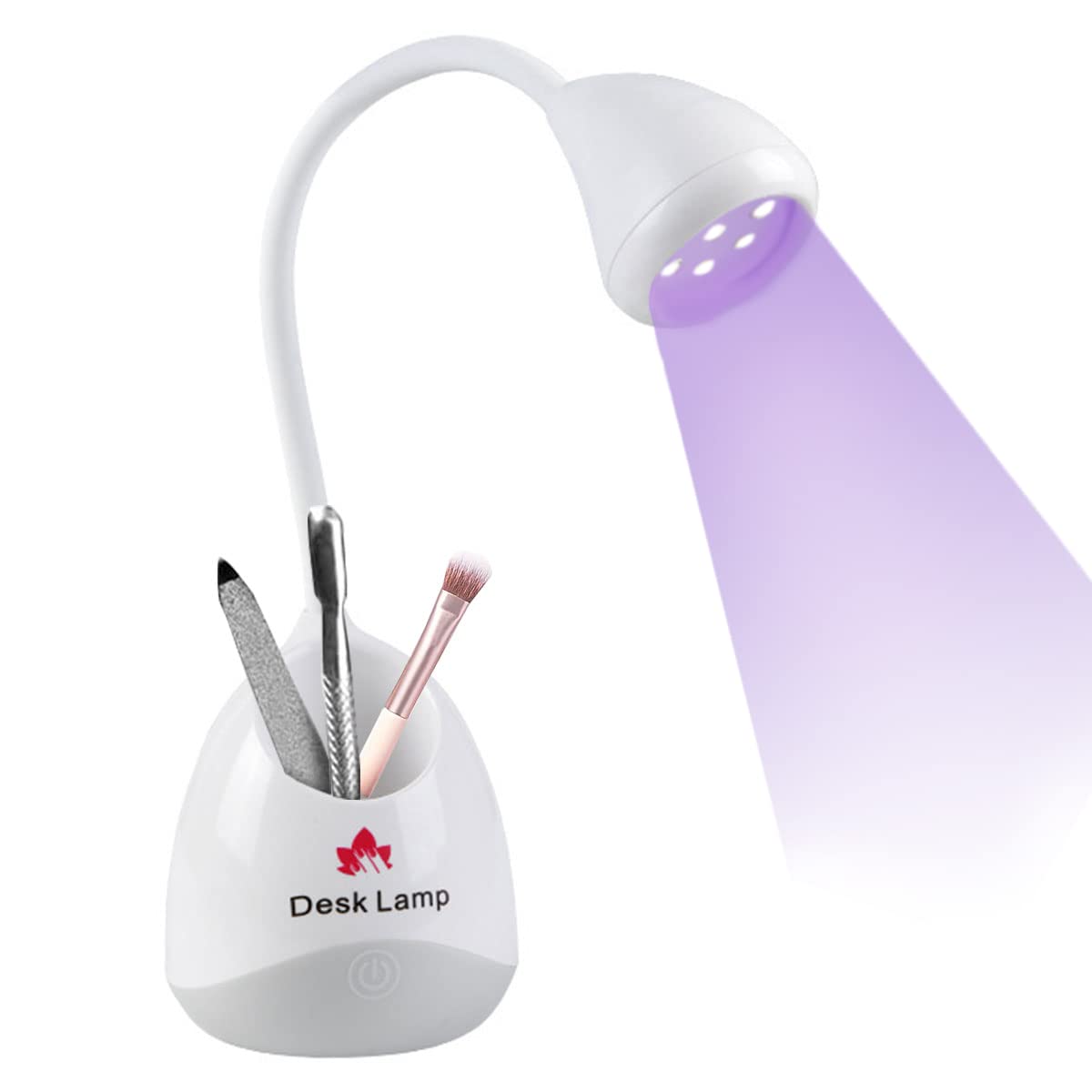 Meitawilltion 36W UV LED Desk Light with Storage Box,Flexible Gooseneck Desk Light with Switch,Portable Glue Curing Lamp Light f