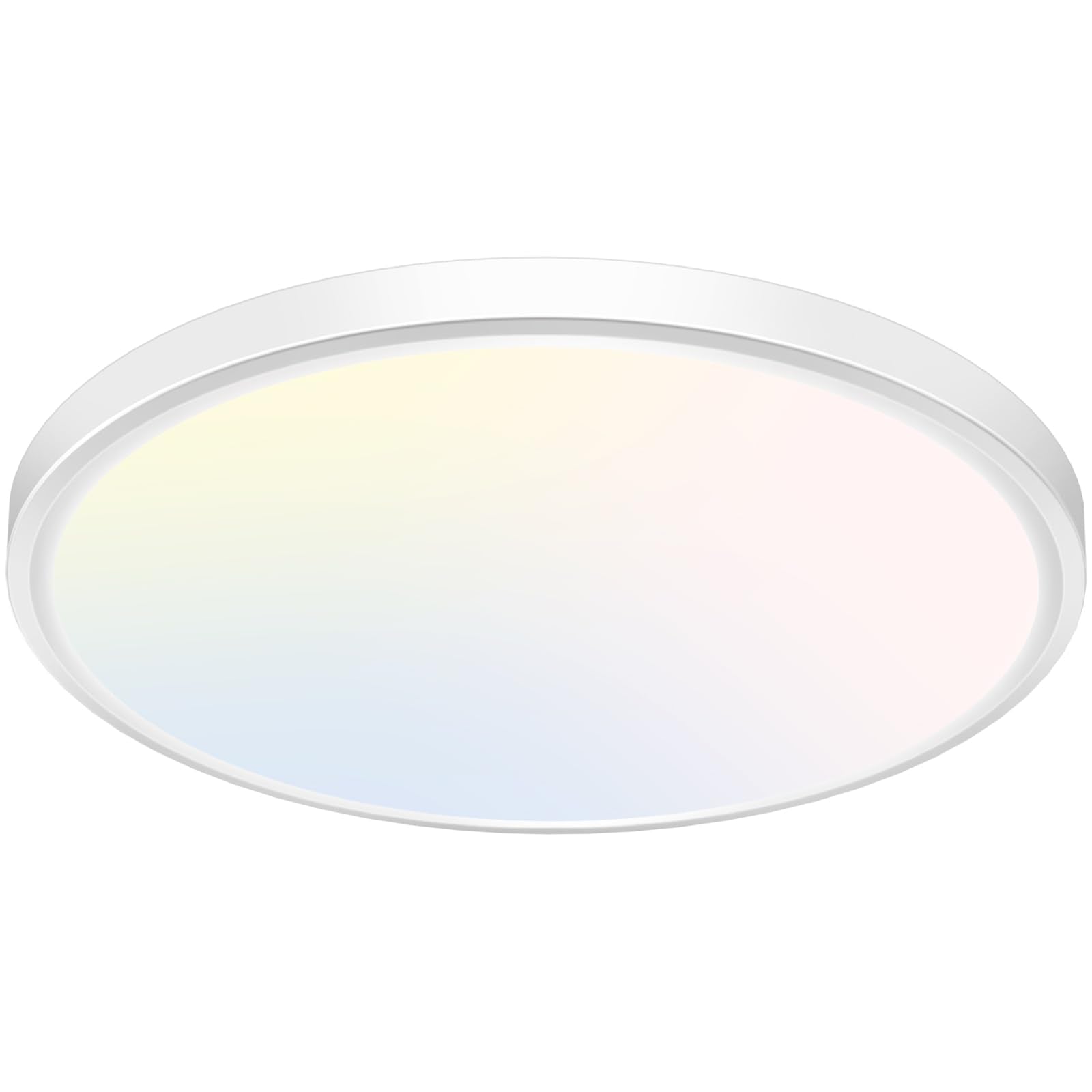 libtit 12 inch Flush Mount LED Ceiling Light Fixture, 3000K 4000K 6500K Adjustable, 28W 3200lm White Round Lighting Fixtures for