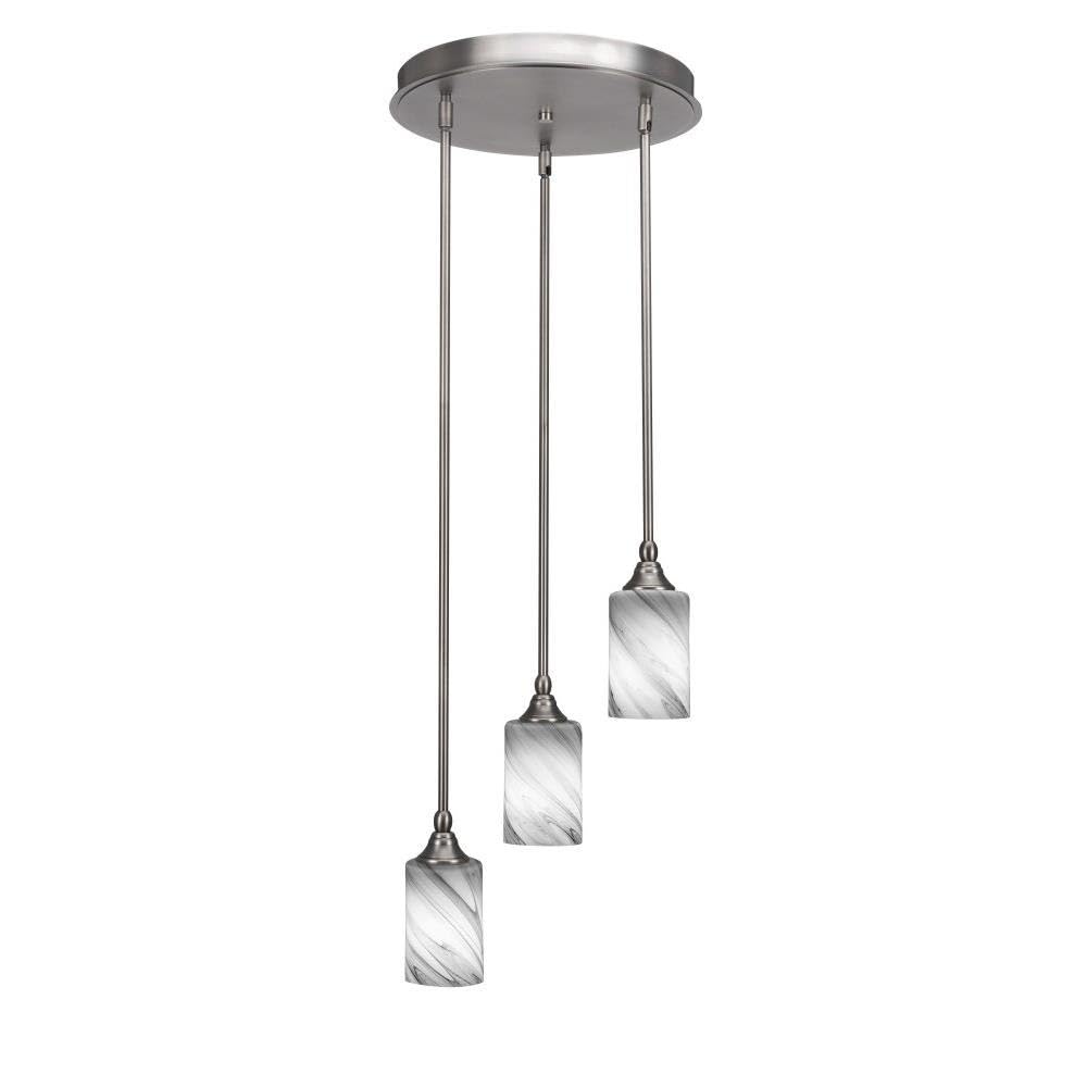 Empire 3 Light Cluster Pendalier in Brushed Nickel (2143-BN-3009)